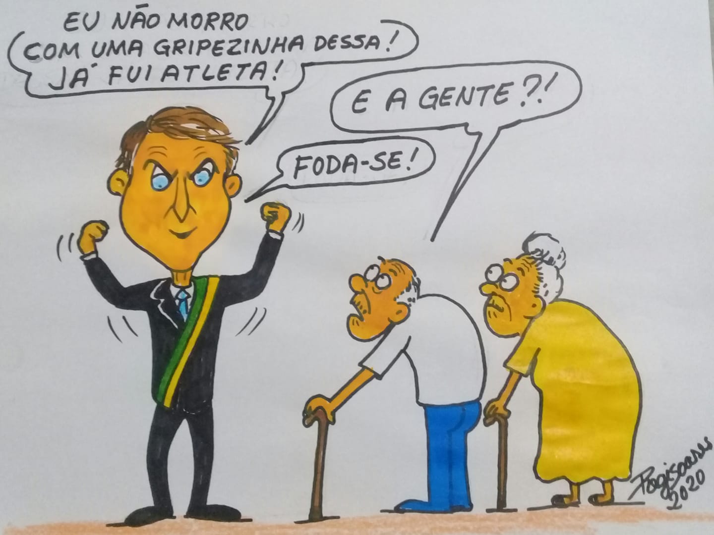 Charges abordam discurso de Bolsonaro sobre o Coronavírus - Fonte 83