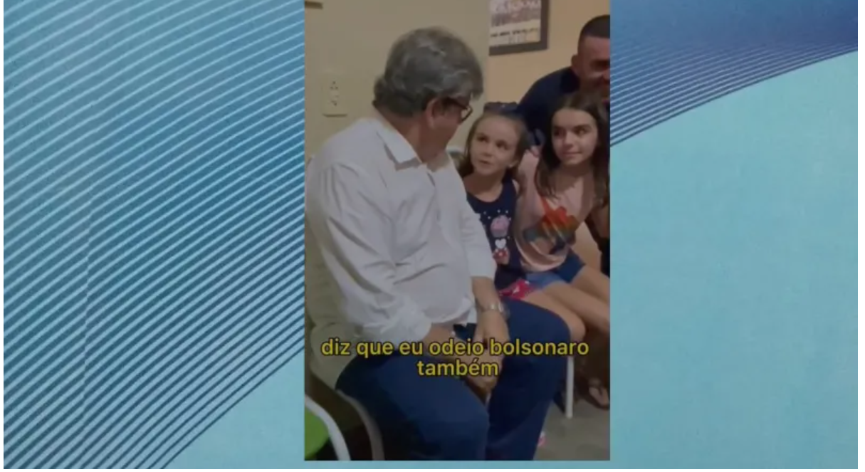 Pedido de menina a João Azevêdo para dizer a Lula que odeia Bolsonaro ganha repercussão nacional