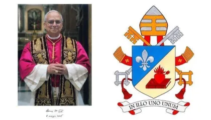 Vaticano divulga brasão e lema do Papa Leão XIV, com forte inspiração agostiniana