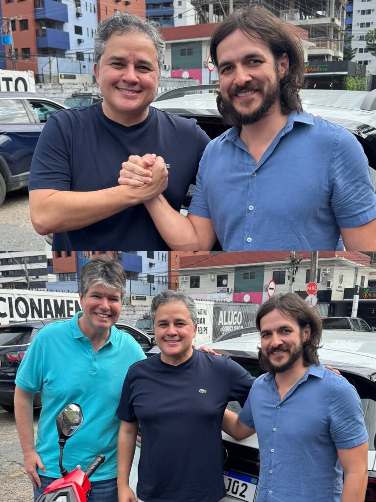 Efraim, Pedro e Ruy se reúnem em bar de João Pessoa e discutem cenário da oposição na Paraíba para 2026