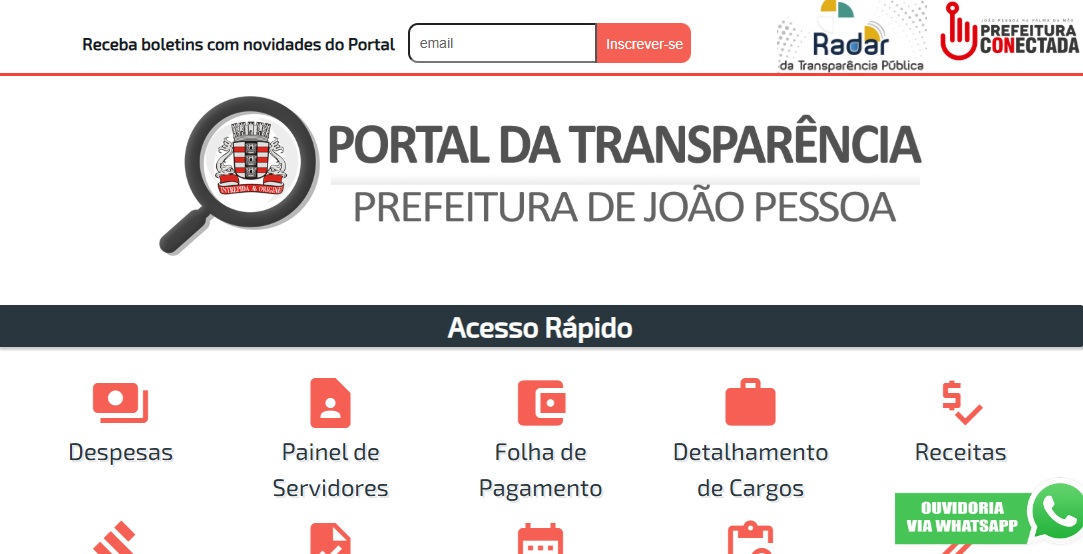 João Pessoa é 1º lugar na Paraíba em Transparência e Governança Pública e sobe mais de 6 pontos