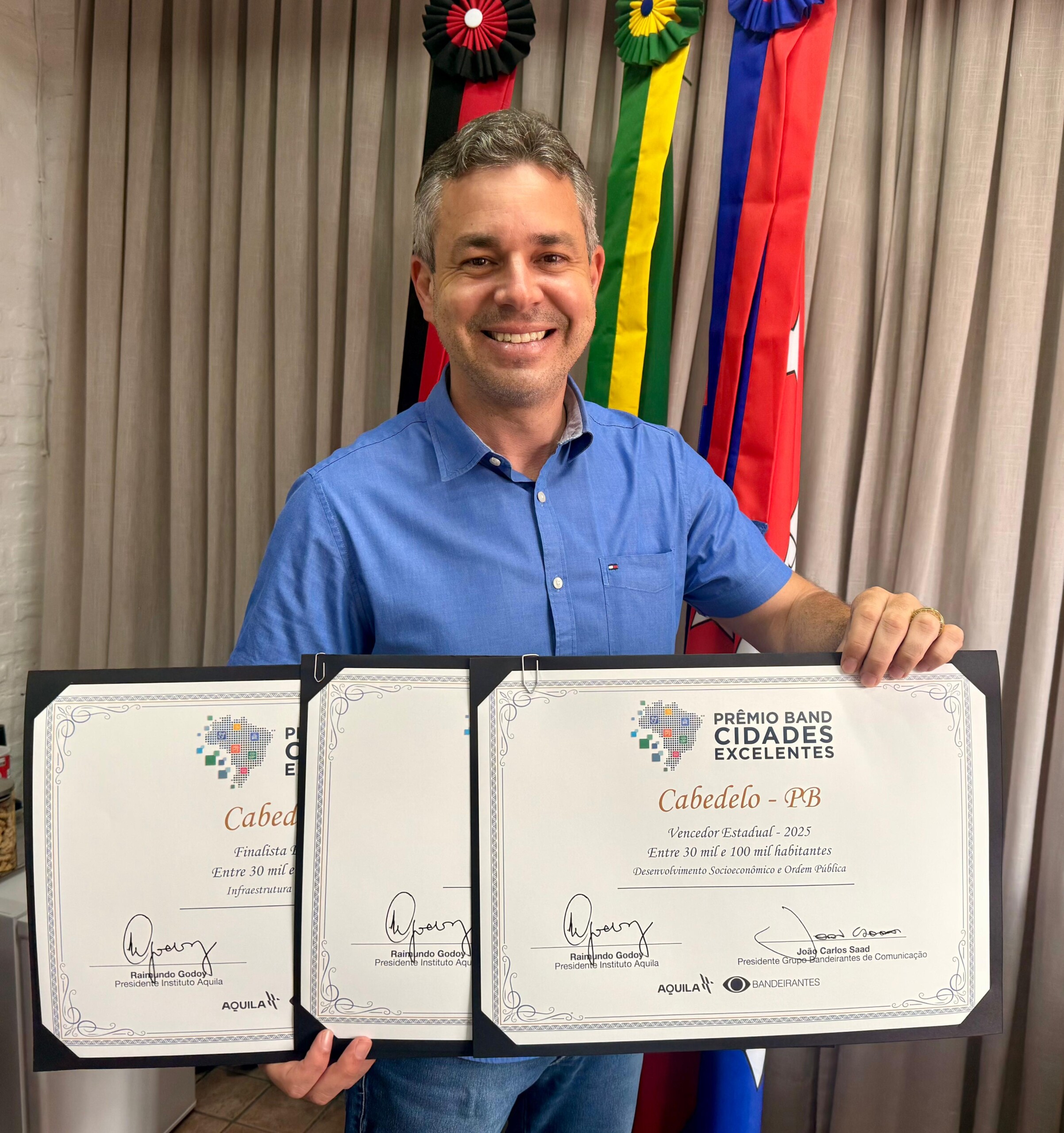 Cabedelo é destaque no Prêmio Band Cidades Excelentes e conquista três reconhecimentos estaduais
